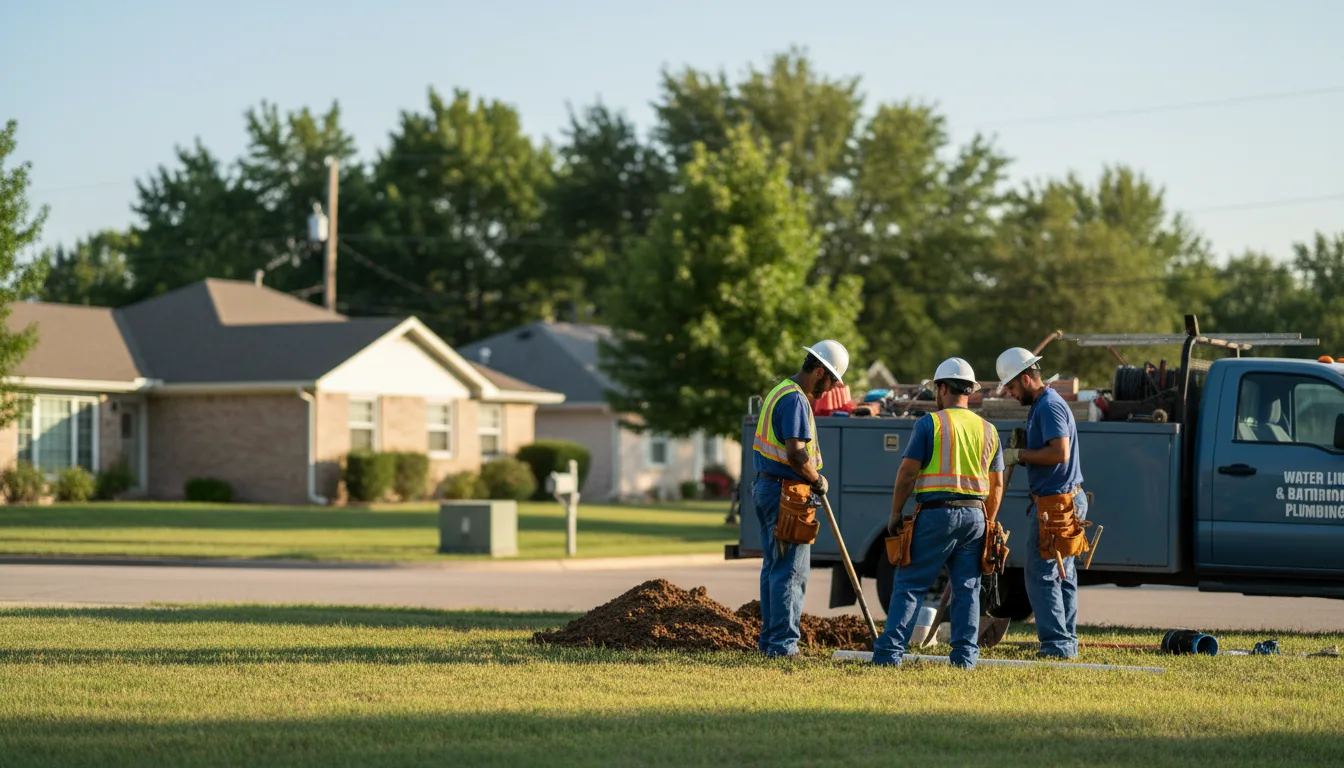 Residential water line and bathroom plumbing service in Granger, WY